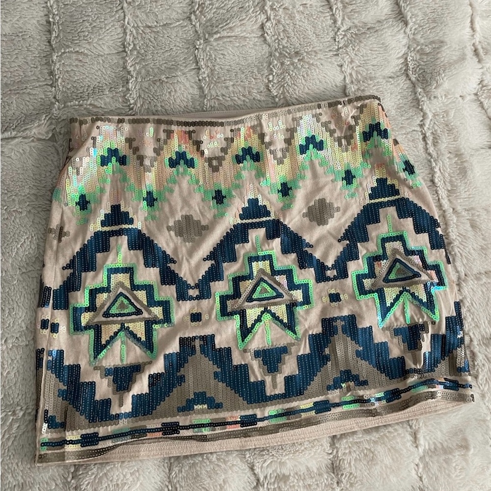 Express sequin skirt